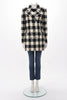 Chanel Black & Cream Lesage Tweed Check Coat FR 38 - Blue Spinach