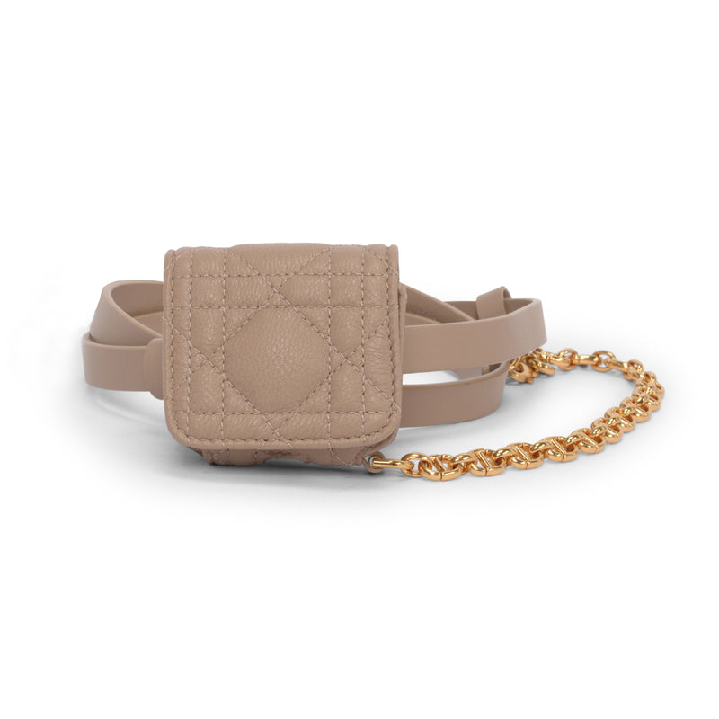 Dior Taupe Caro Belt with Pods Pouch - Blue Spinach