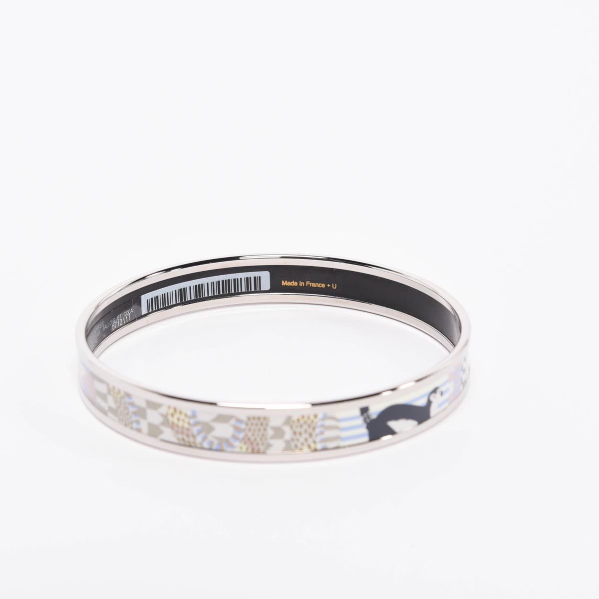 Hermes Pastel Enamel Lanternes Ballons et Cocardes Bangle