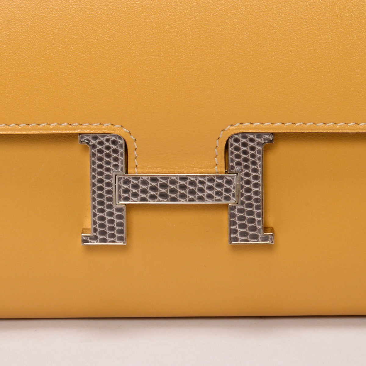 Hermes Sable Tadelakt & Lizard Constance Wallet