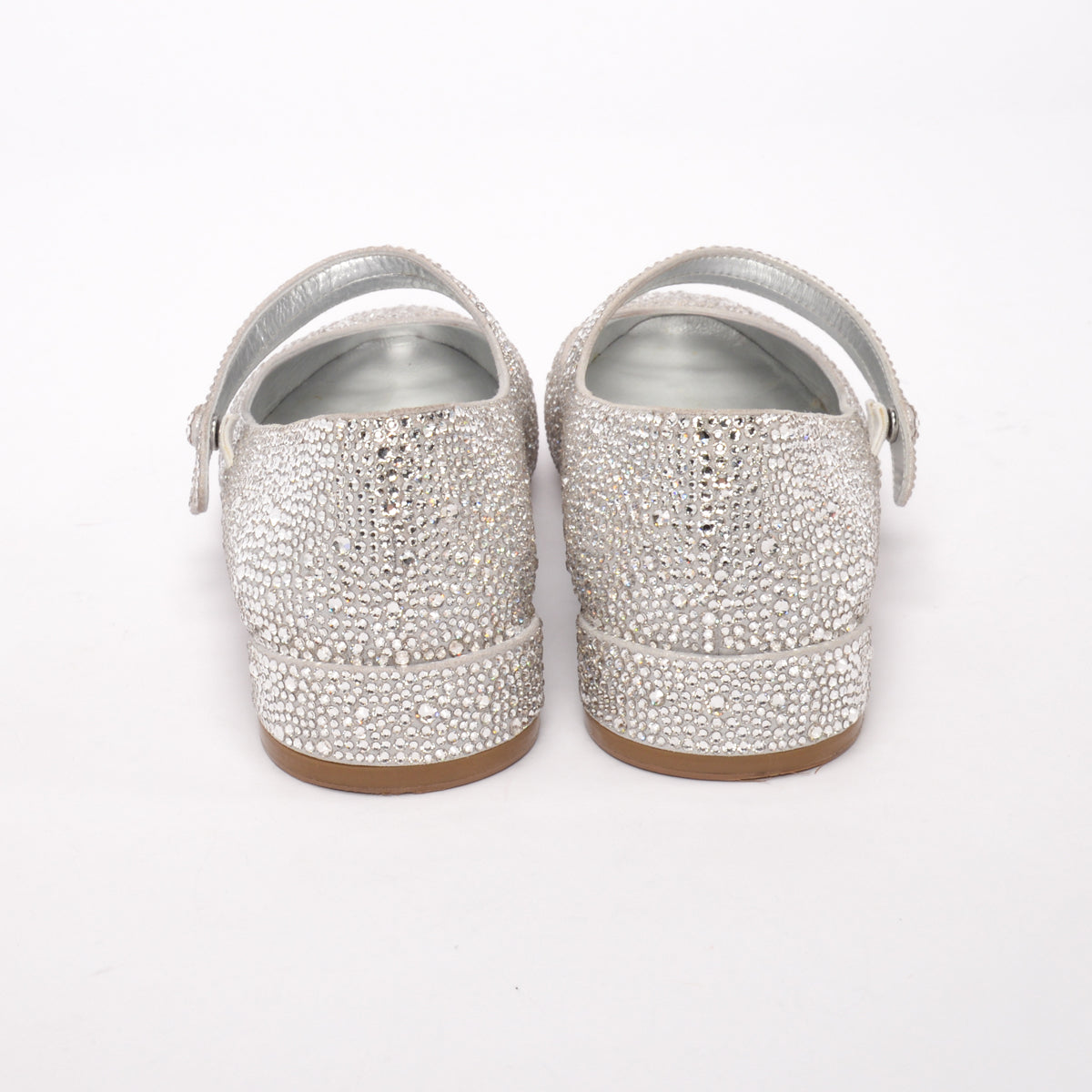 Christian Louboutin Silver Strass Embellished Sweet Jane Shoes 38