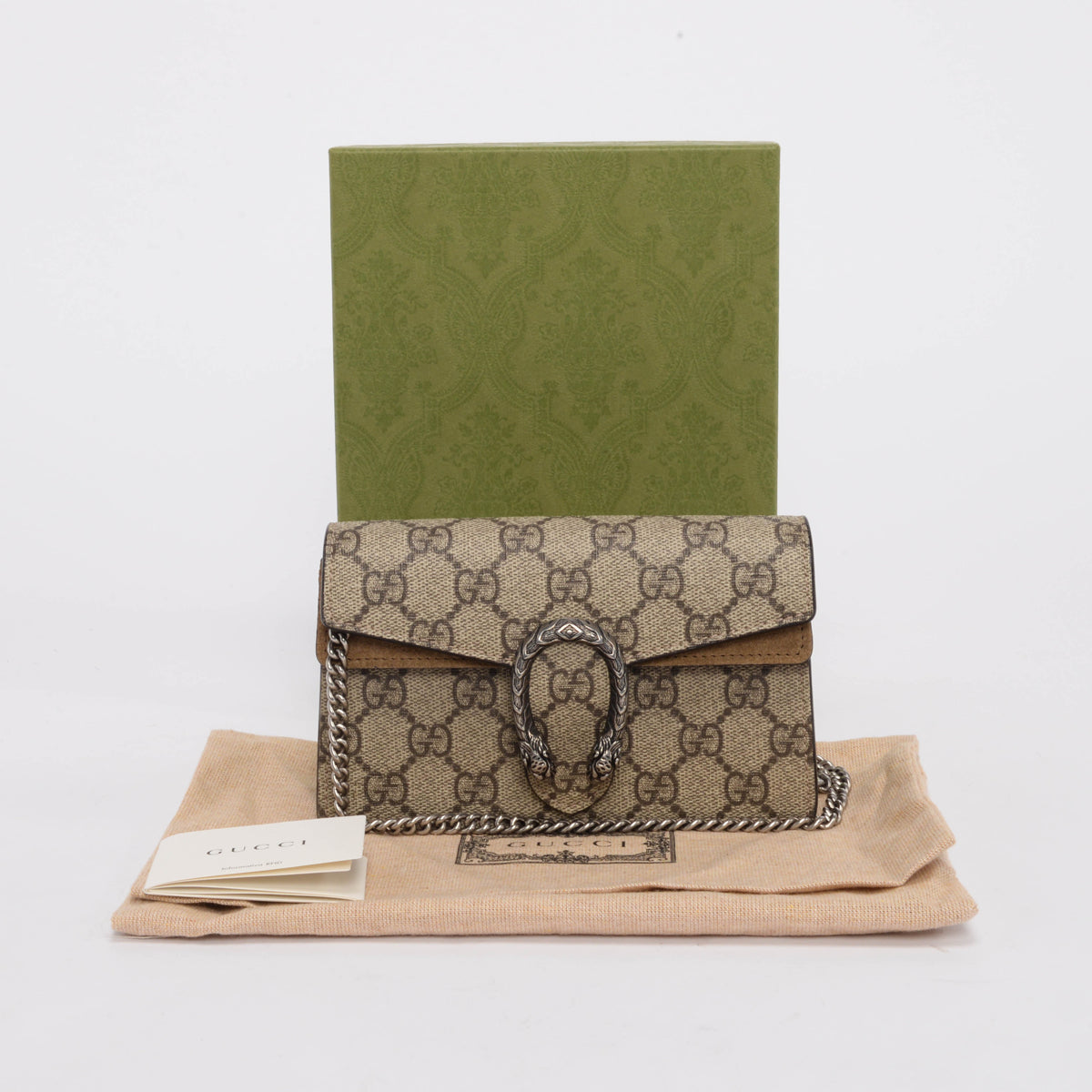 Gucci Beige GG Supreme Super Mini Dionysus Bag