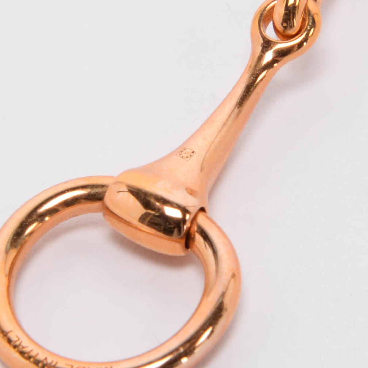 Hermes Rose Gold Plated Brass Mini Mors Twilly Scarf Ring