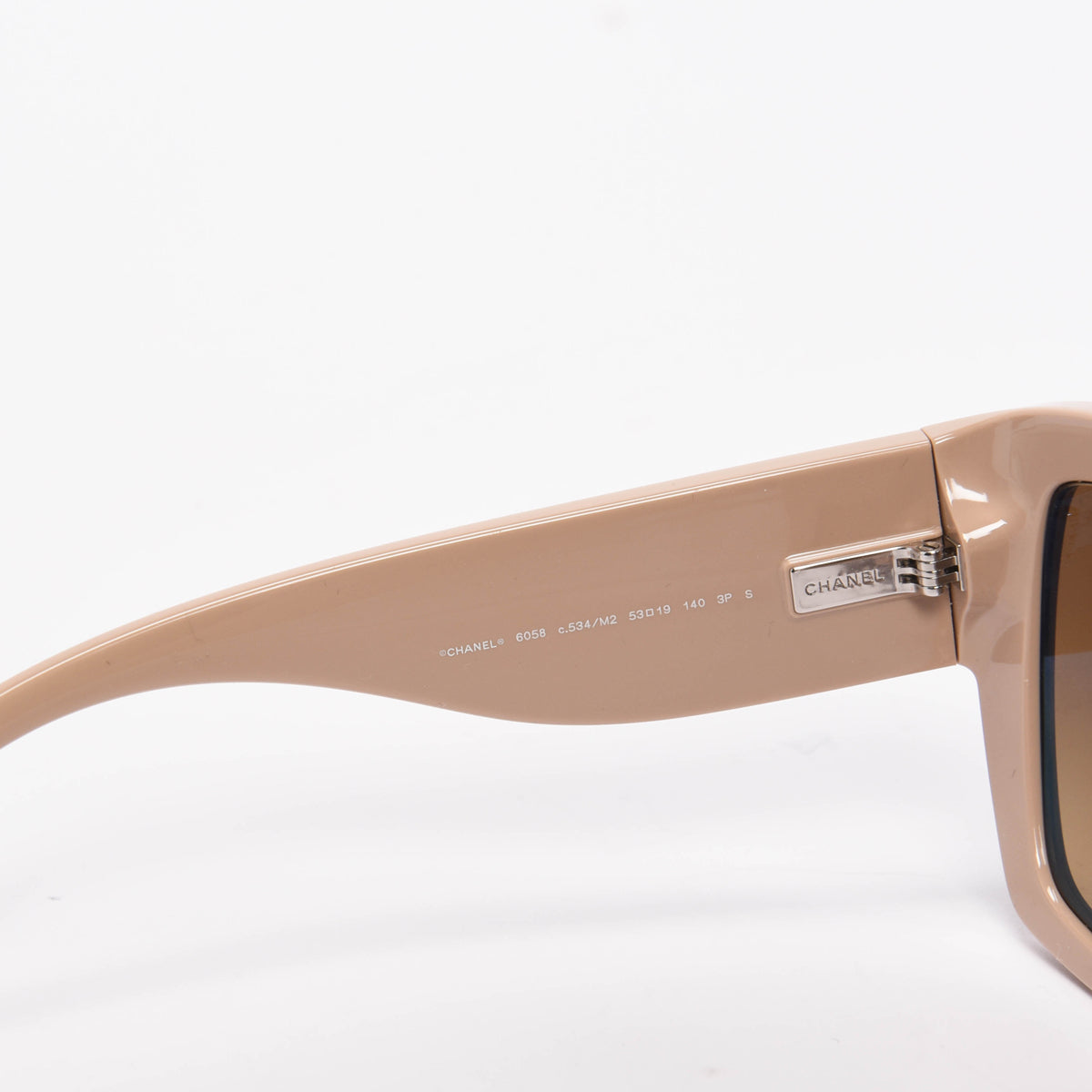 Chanel Black & Beige Nylon Fibre Butterfly Sunglasses