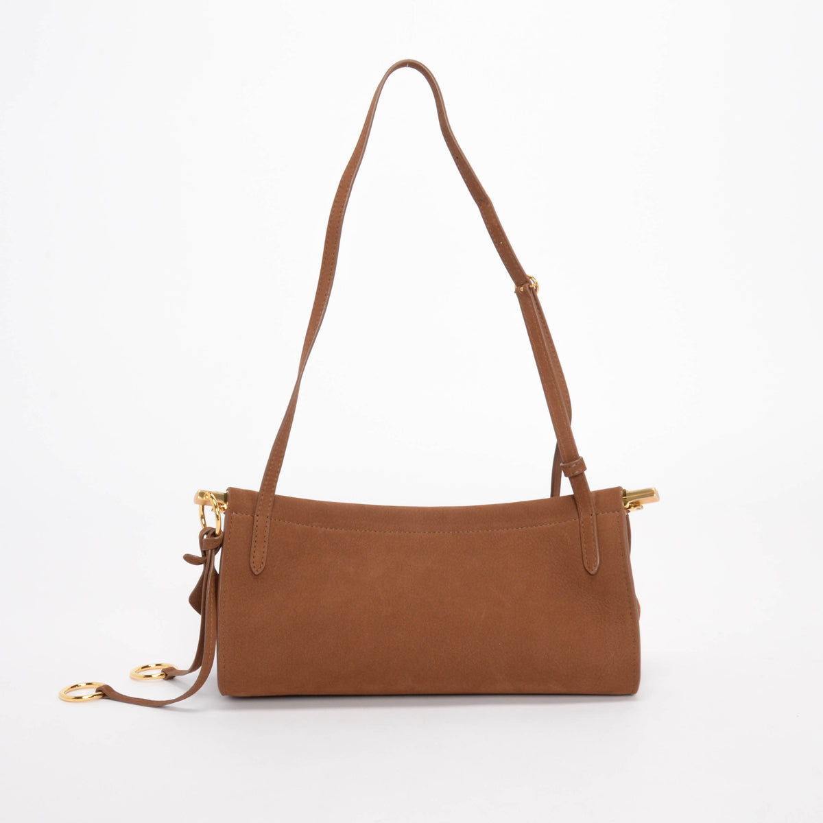 Alaia Brown Nubuck Le Click East West Small Bag