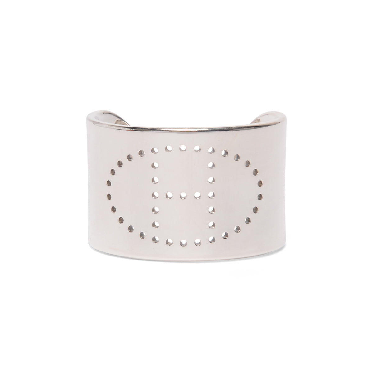 Hermes Sterling Silver Wide Eclipse Cuff