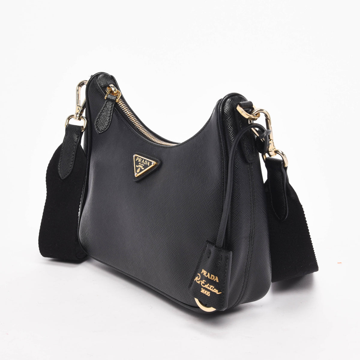 Prada Black Saffiano Re-Edition Mini Bag