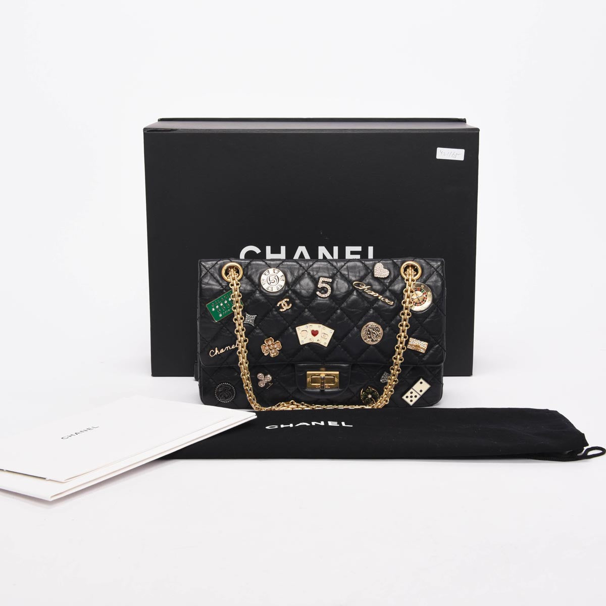 Chanel Black Quilted Calfskin Casino Lucky Charms Re-Issue Flap Bag