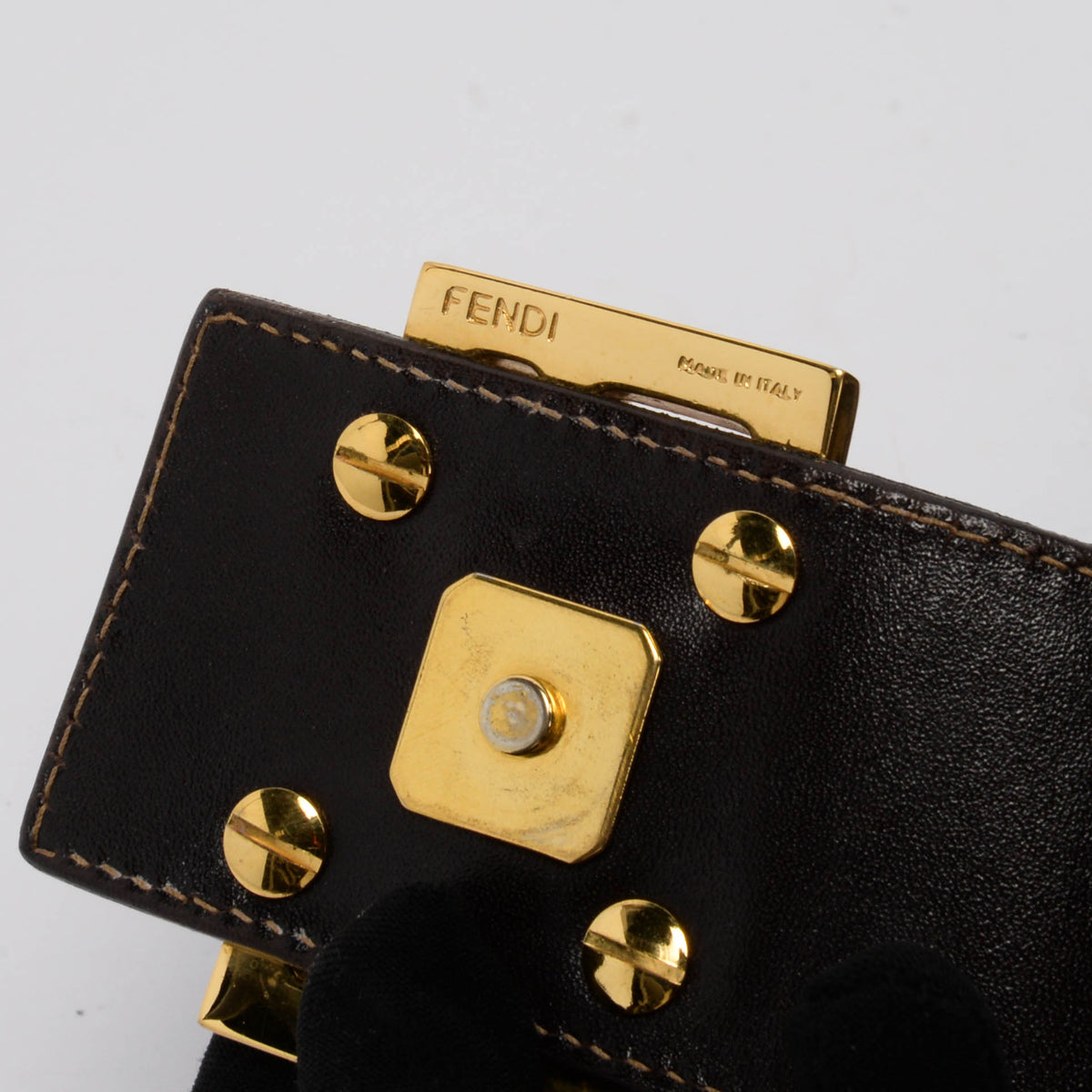 Fendi Tobacco Zucca Canvas Open Baguette Bag