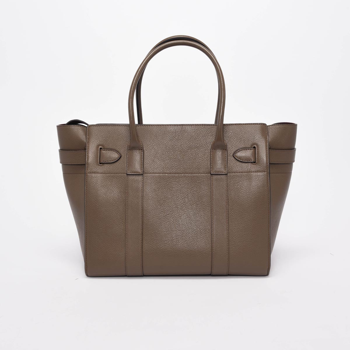 Mulberry Taupe Grained Leather Large Bayswater Zipped Tote