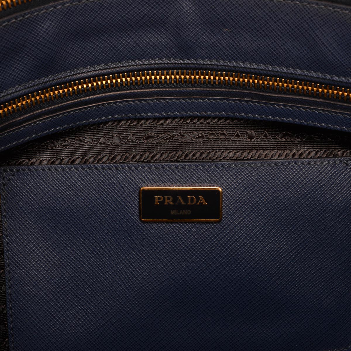 Prada Bluette Saffiano Lux Large Galleria Bag