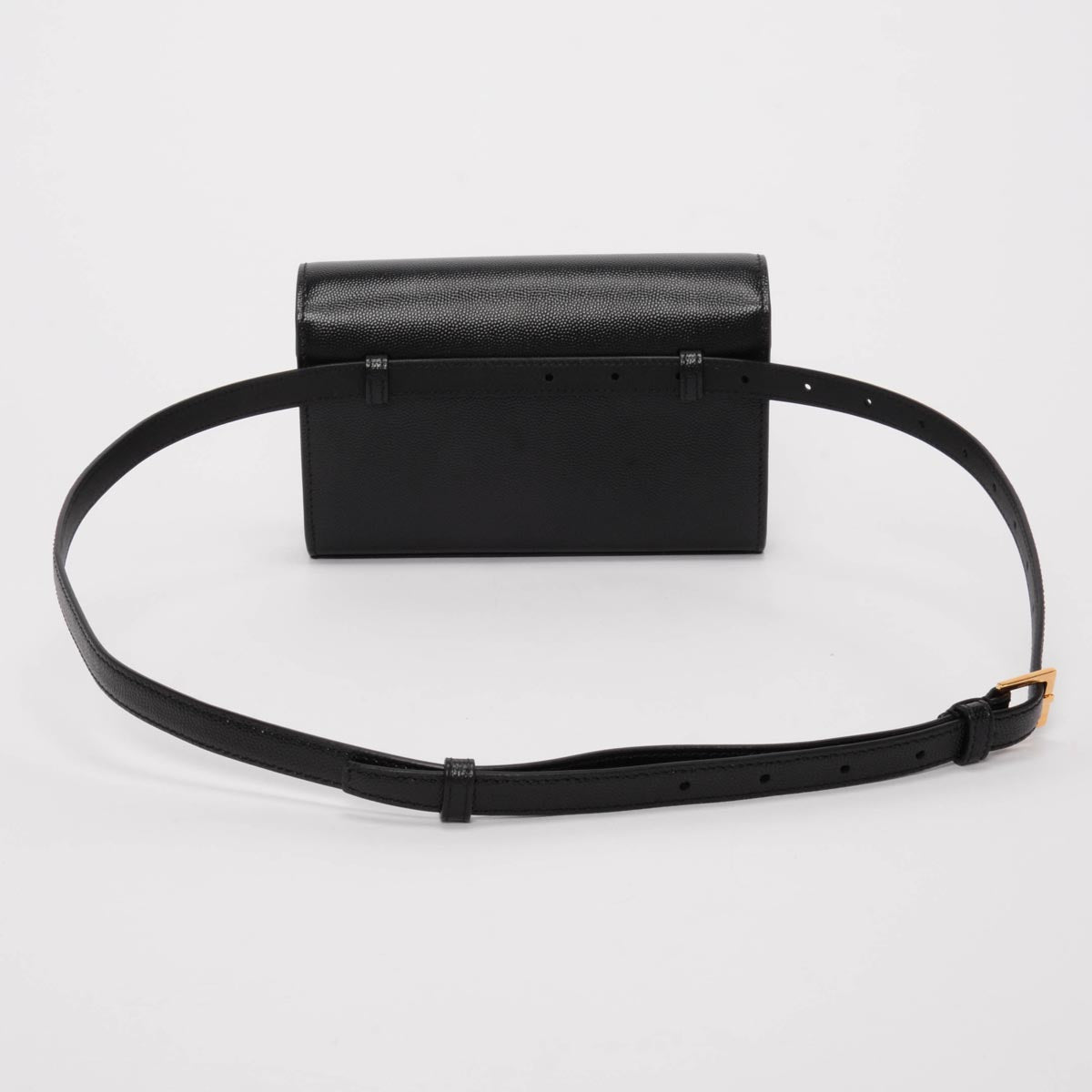Saint Laurent Black Grain de Poudre Kate Belt Bag