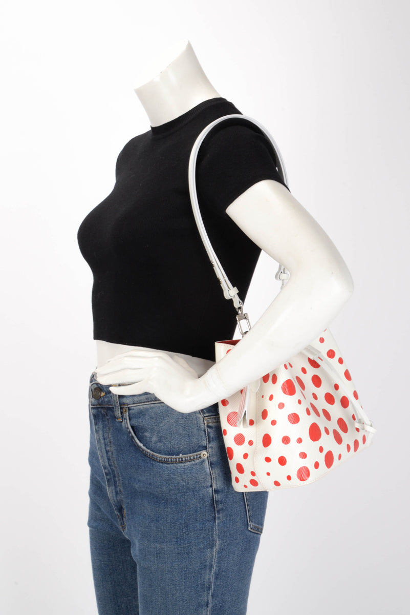 Louis Vuitton x Yayoi Kusama White & Red Epi Neonoe BB