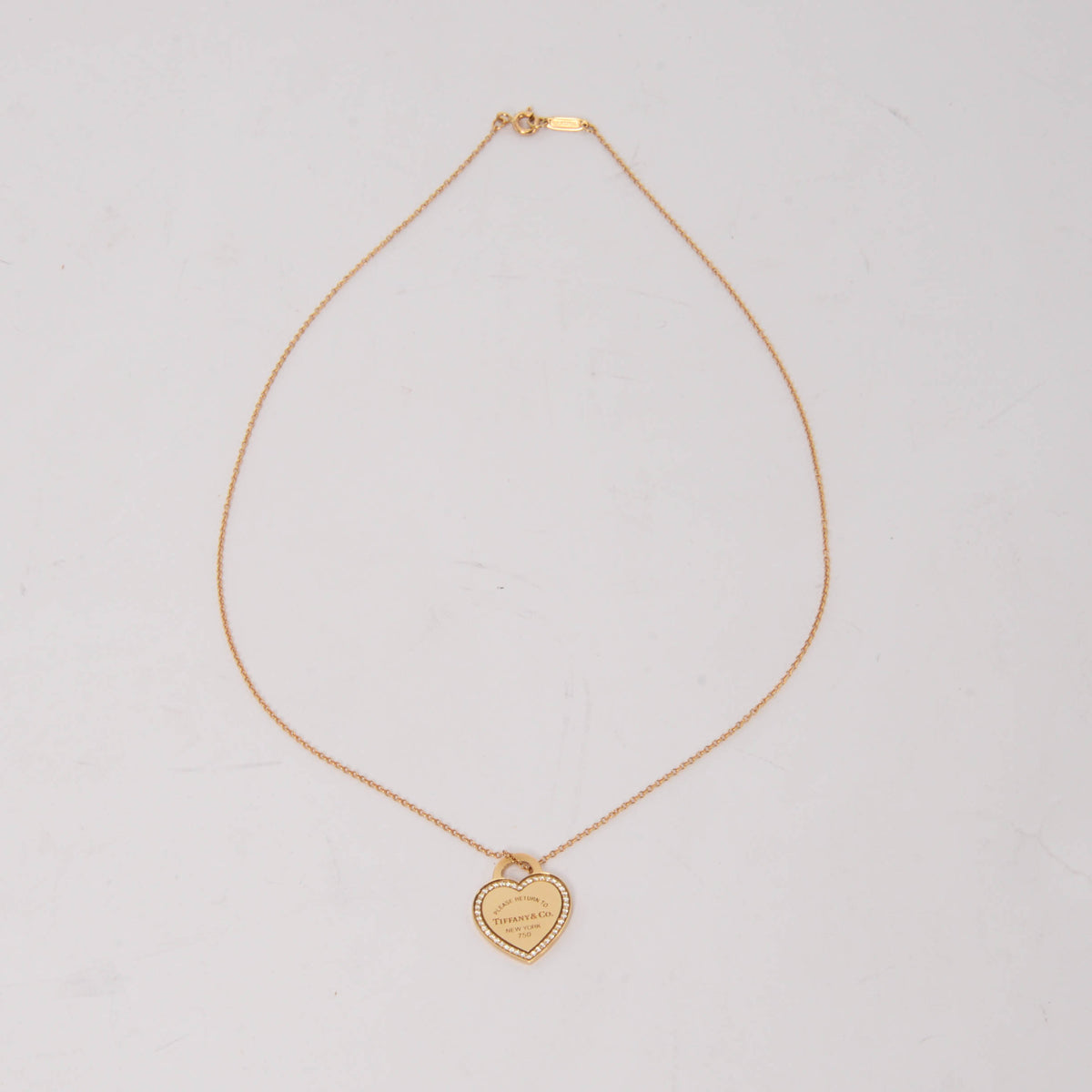 Tiffany & Co 18k Yellow Gold Return to Tiffany Heart Necklace