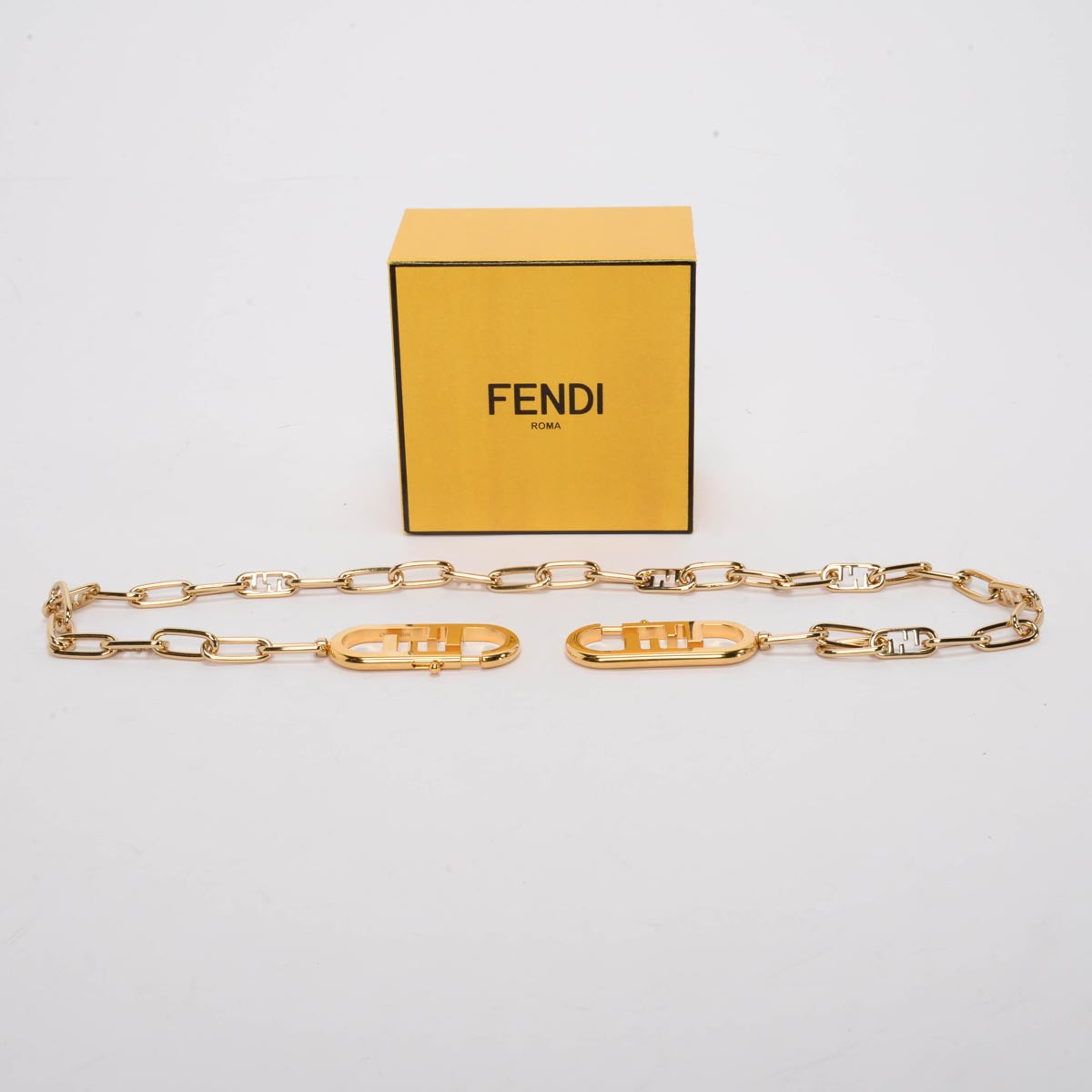 Fendi Gold Metal Strap You Chain Bag Strap