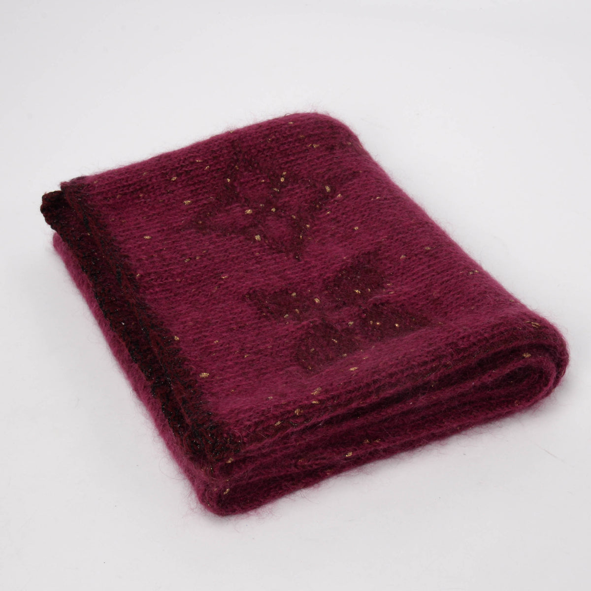 Louis Vuitton Prune Mohair Blend Monogram Sunset Scarf
