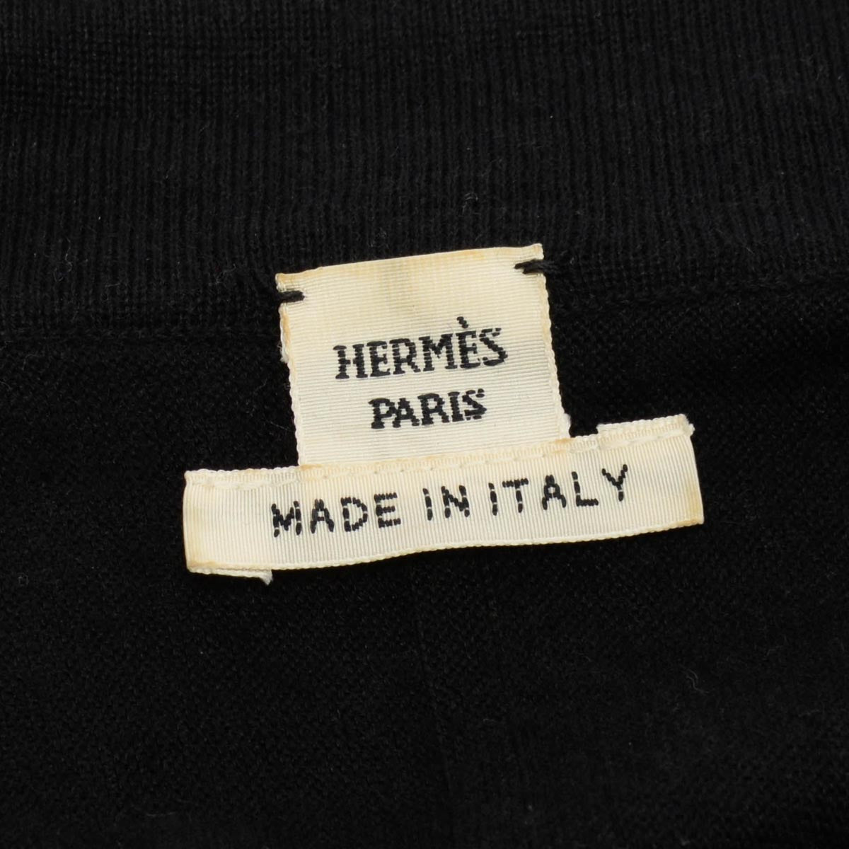 Hermes Black Silk & Cashmere Dies et Hore Belted Cardigan