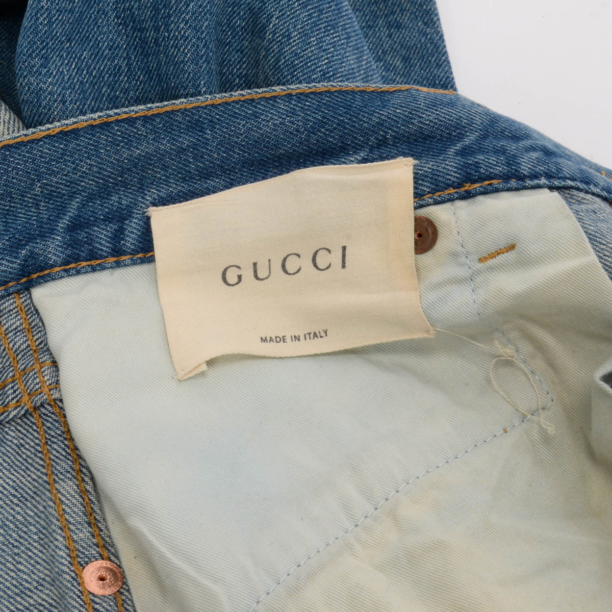 Gucci Indigo Washed Denim Classic Jeans 35