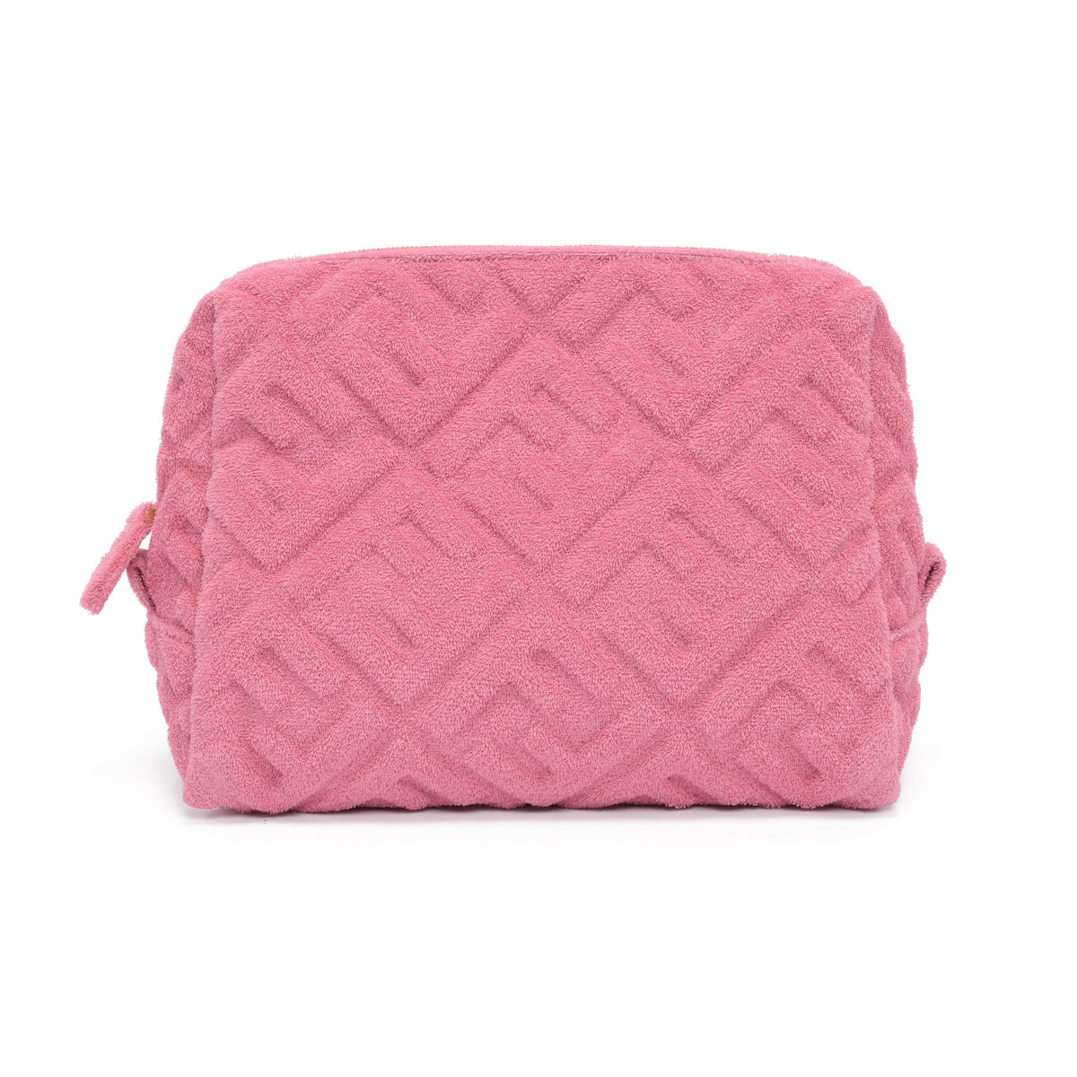 Fendi Pink FF Terry Cloth Medium Cosmetic Case