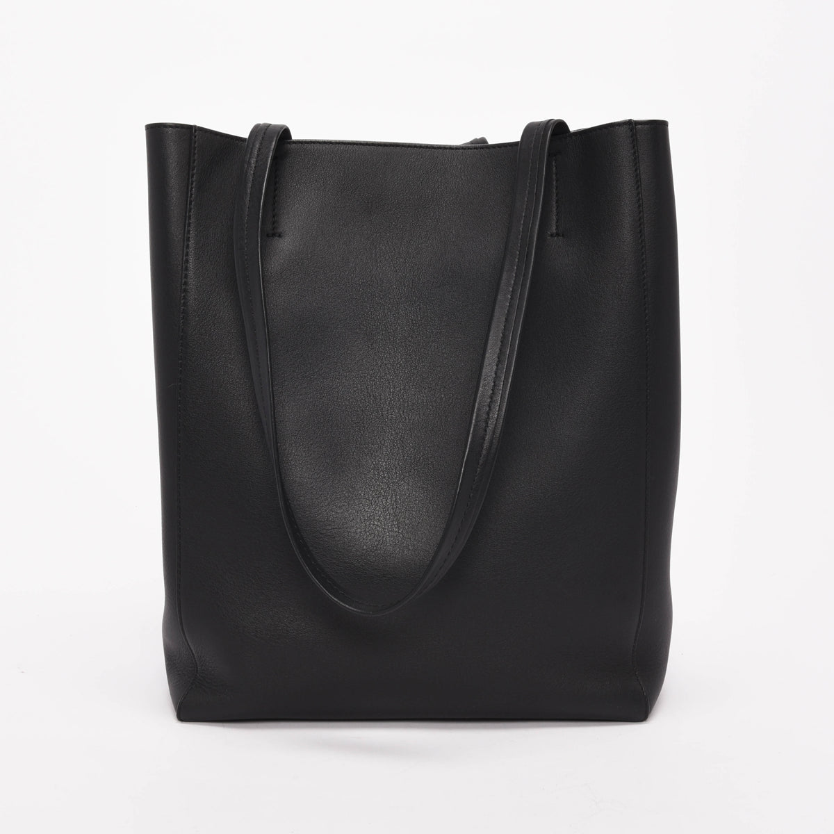 Celine Black Smooth Calf Vertical Cabas Tote