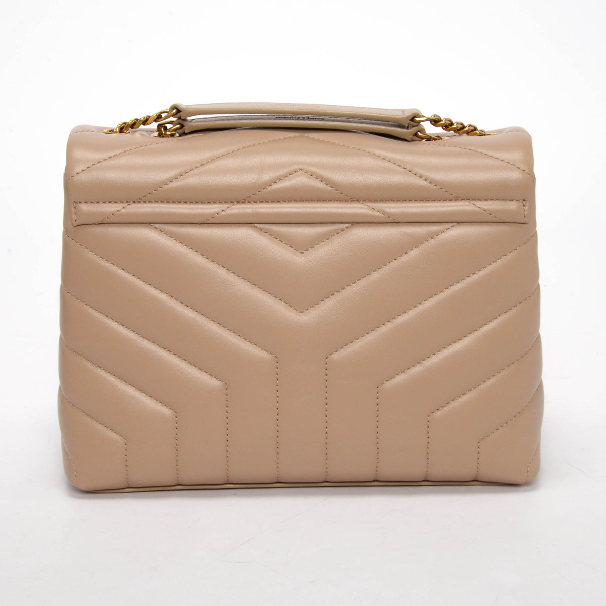 Saint Laurent Dark Beige Matelasse Small Lou Lou Bag