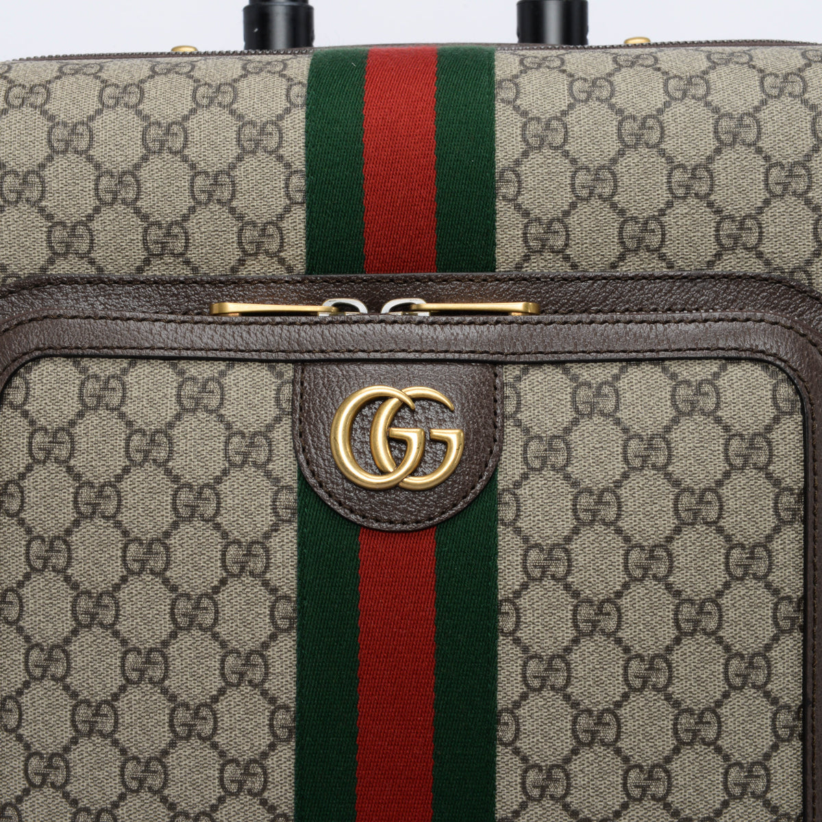 Gucci Beige GG Supreme Small Savoy Cabin Trolley