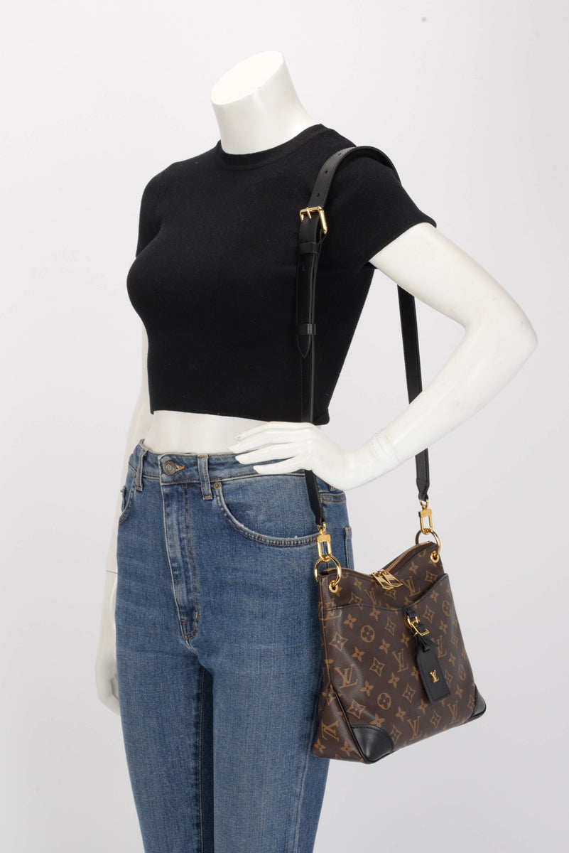 Louis Vuitton Black Monogram Canvas Odeon PM Bag