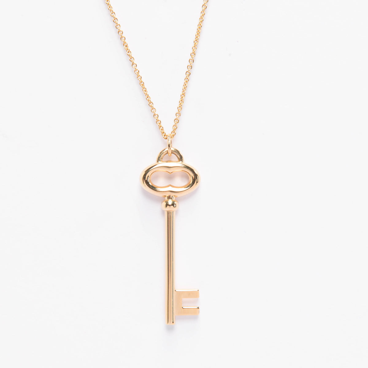 Tiffany & Co 18k Yellow Gold Oval Key Pendant