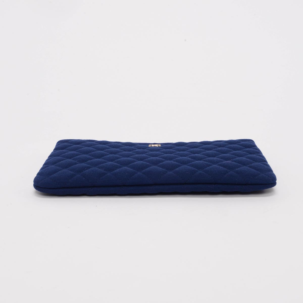 Chanel Cobalt Quilted Jersey Medium O-Case