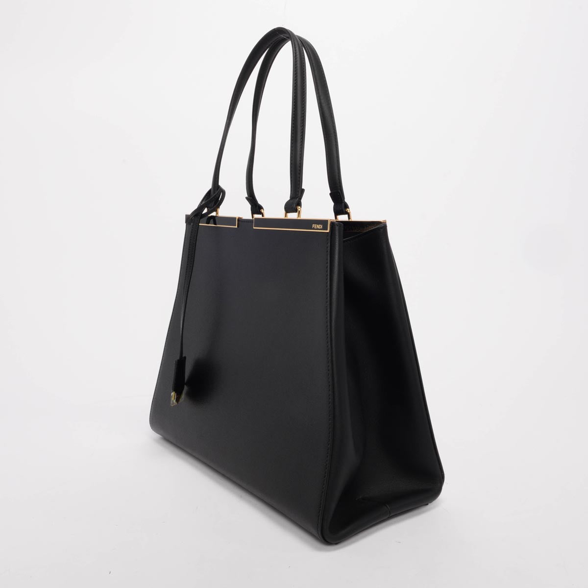 Fendi Black Vitello Elite Large 3Jours Tote