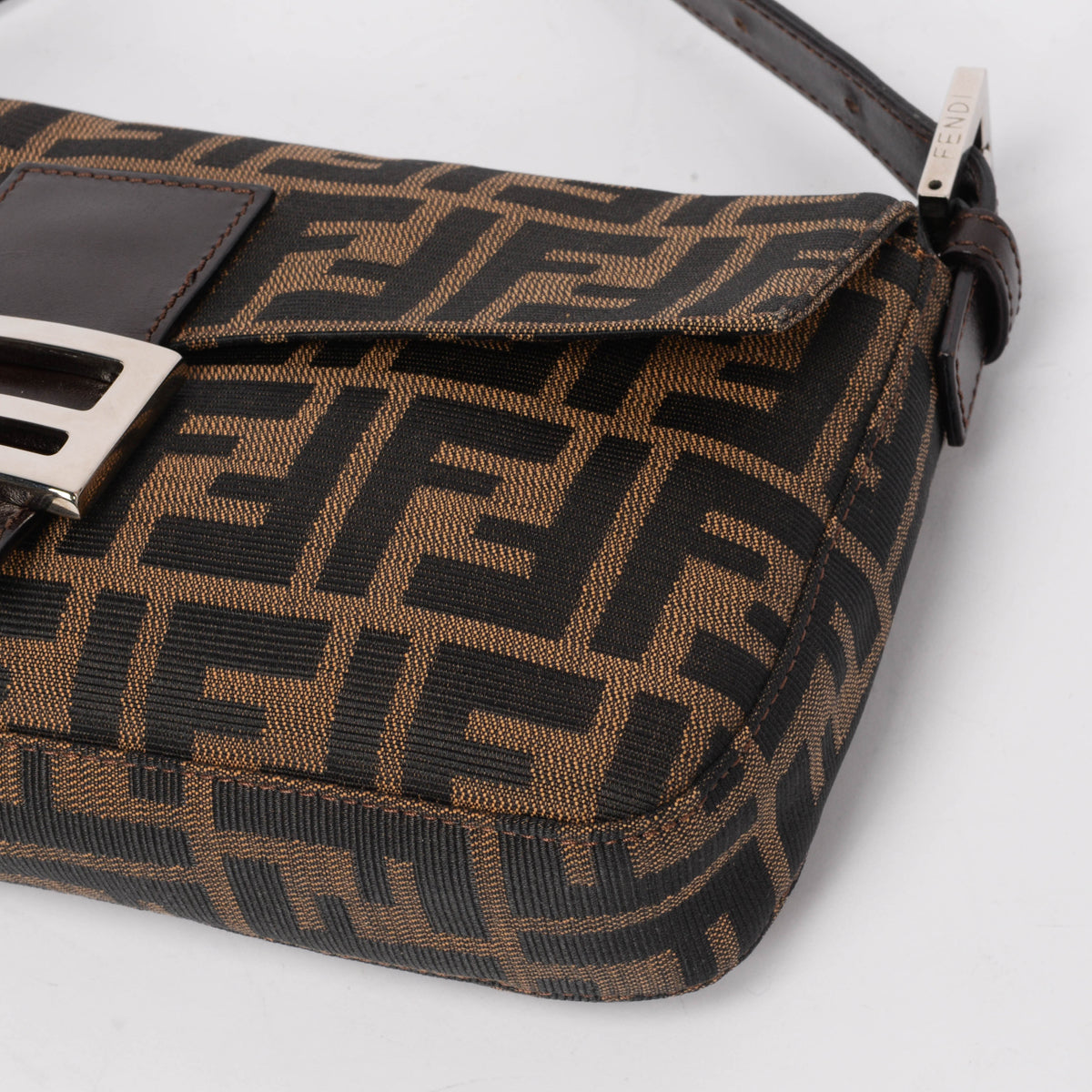 Fendi Tobacco Zucca Canvas Baguette Bag