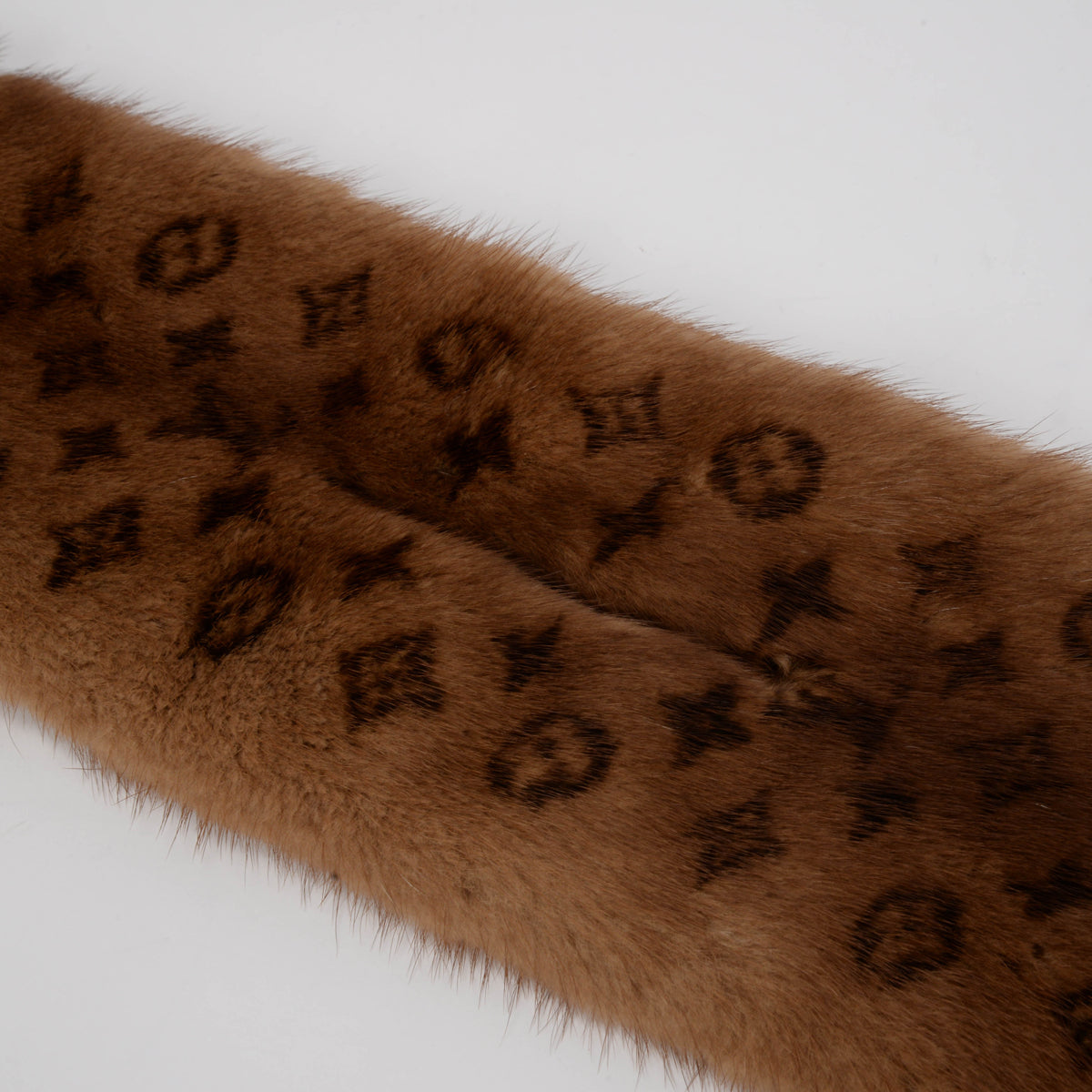 Louis Vuitton Brown Monogram Mink Scarf