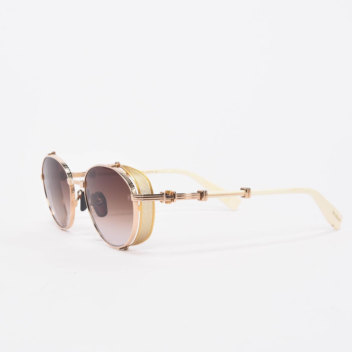 Balmain Cream & Gold Brigade Sunglasses