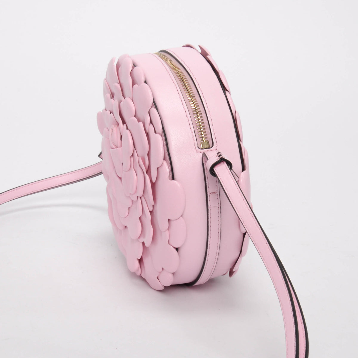 Valentino Pink Lambskin 03 Rose Edition Atelier Round Cross Body Bag