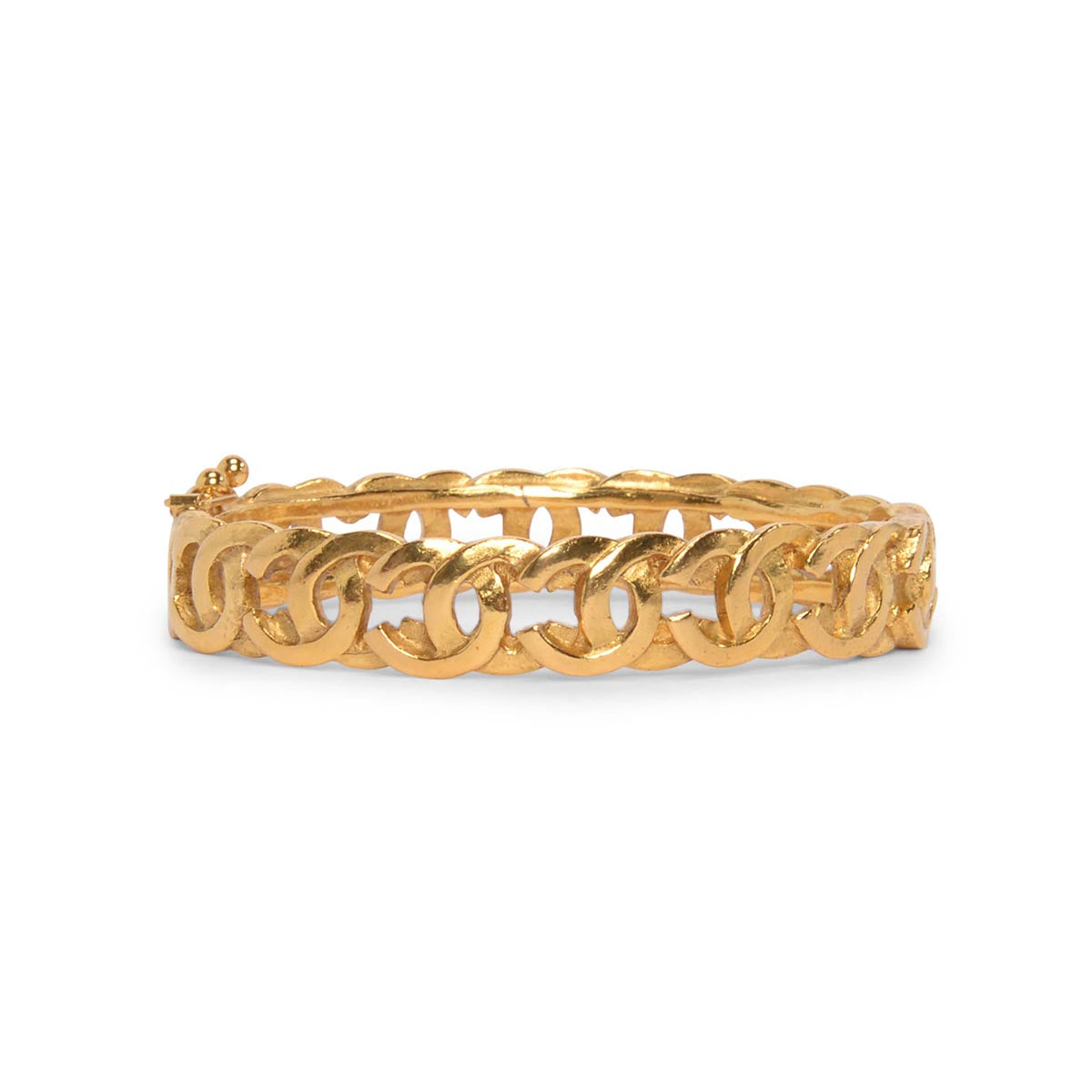 Chanel Vintage Gold Plated CC Bracelet
