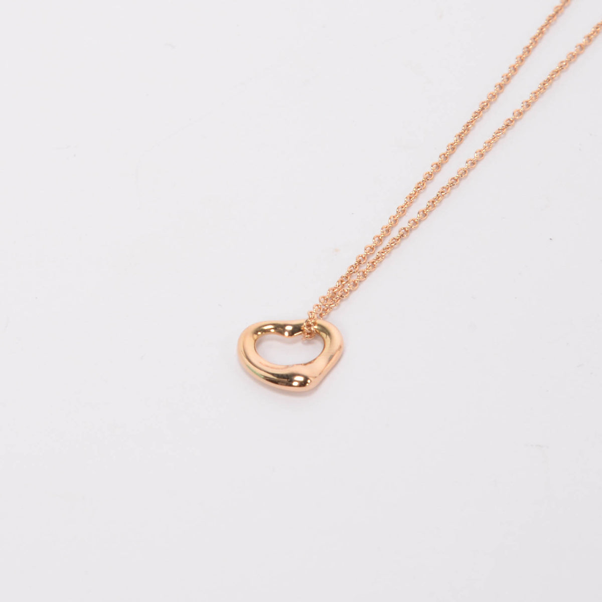Tiffany & Co 18k Rose Gold Elsa Peretti Open Heart Pendant