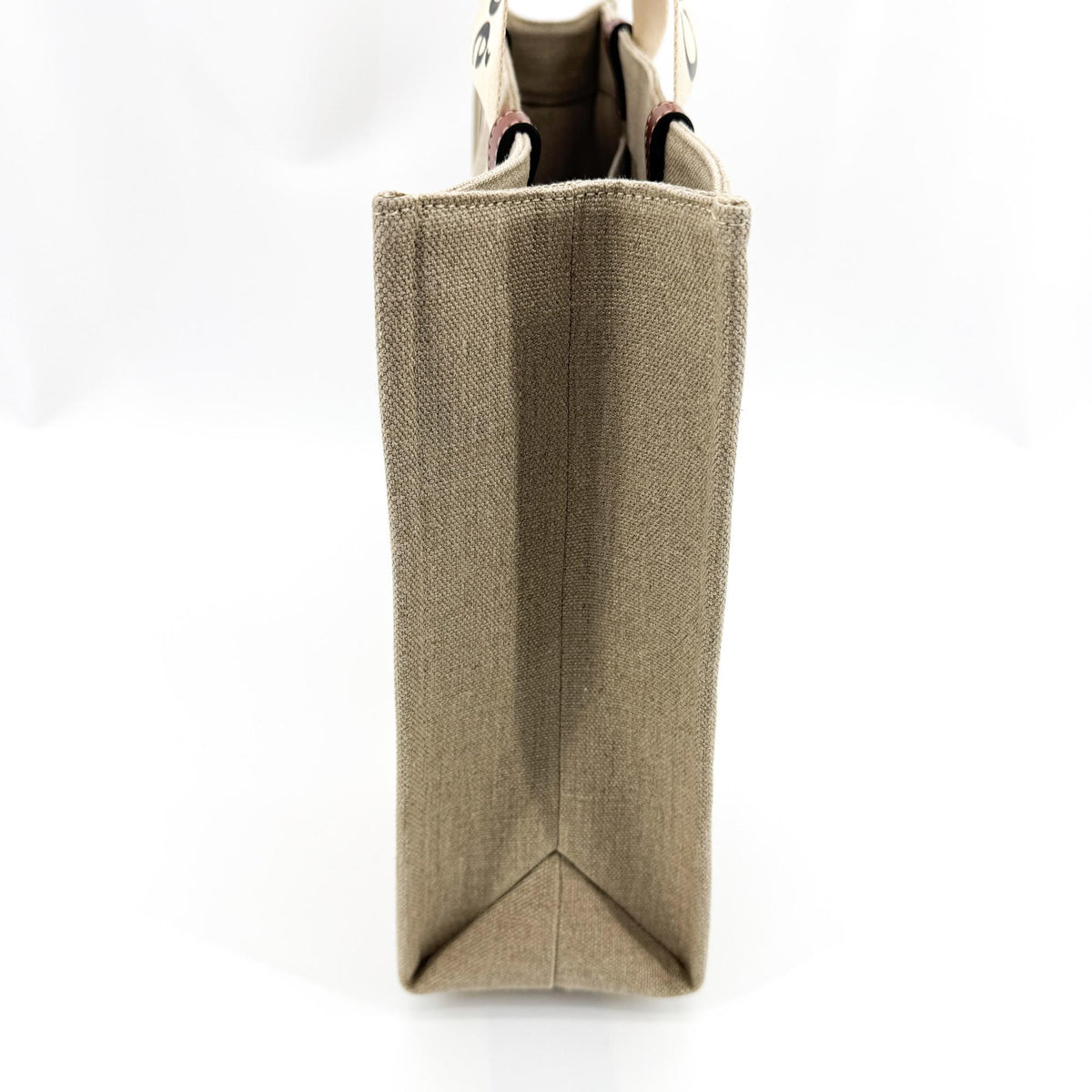 Chloe Brown Canvas with Leather Medium Woody Tote