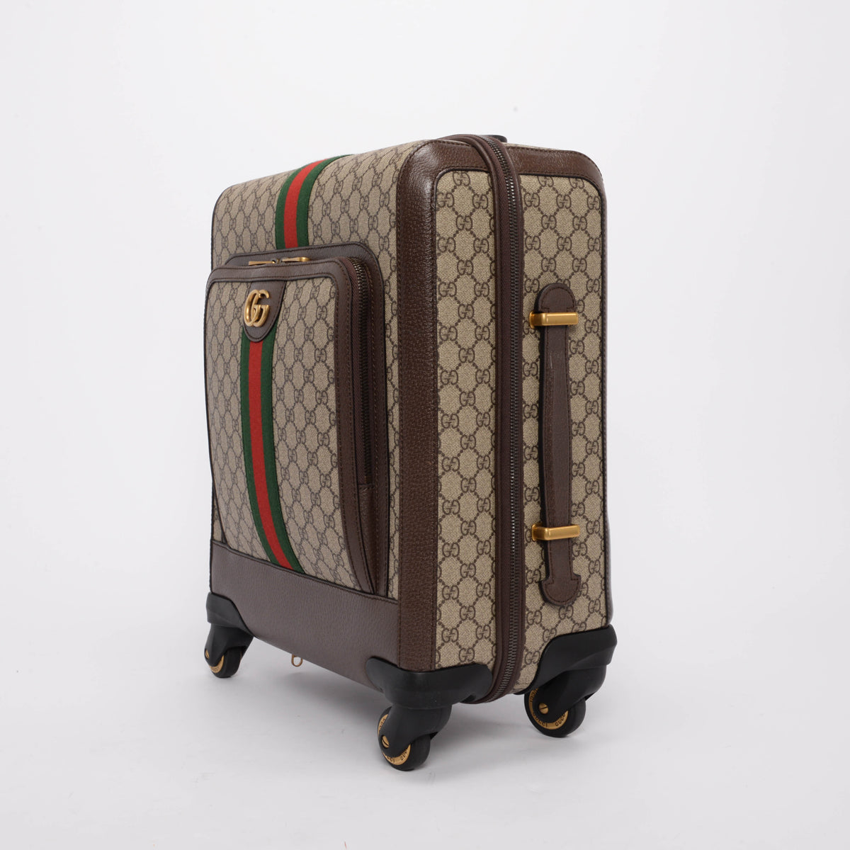 Gucci Beige GG Supreme Small Savoy Cabin Trolley