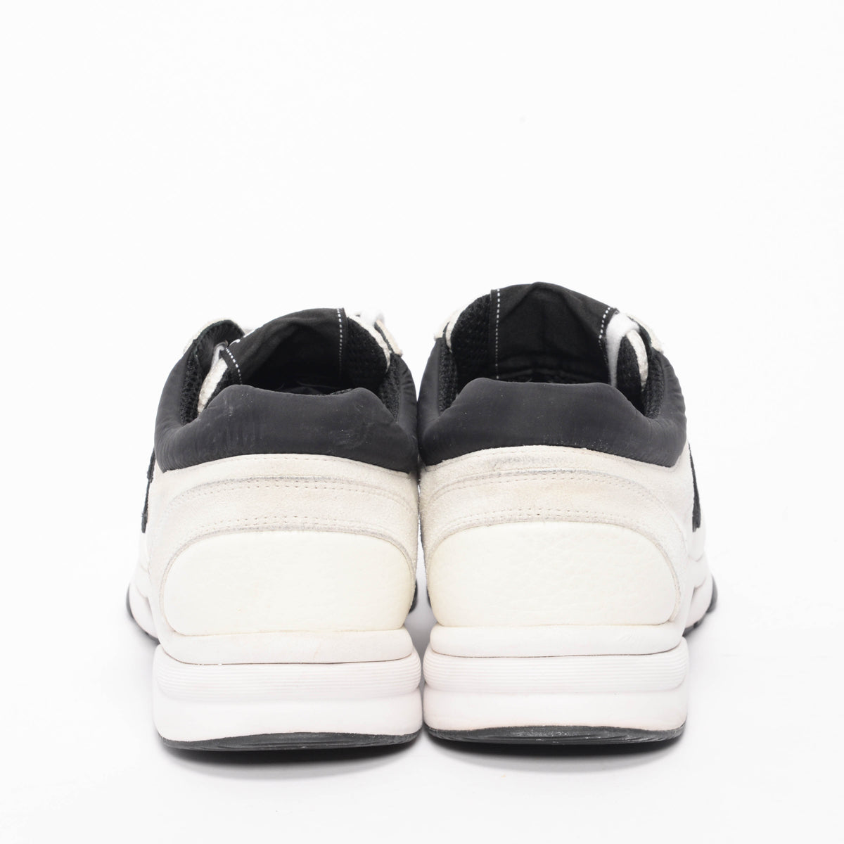 Chanel White & Black Mixed Fibers CC Sneakers 42