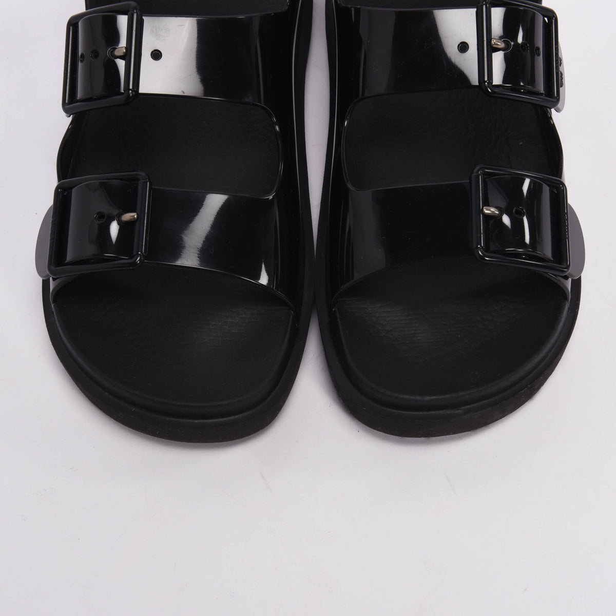 Gucci Black Rubber GG Isla Sandals 37