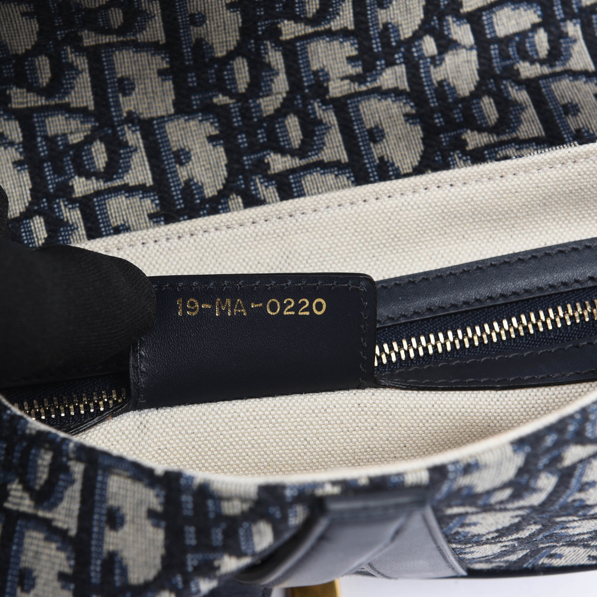 Dior Blue Oblique Jacquard Saddle Bag
