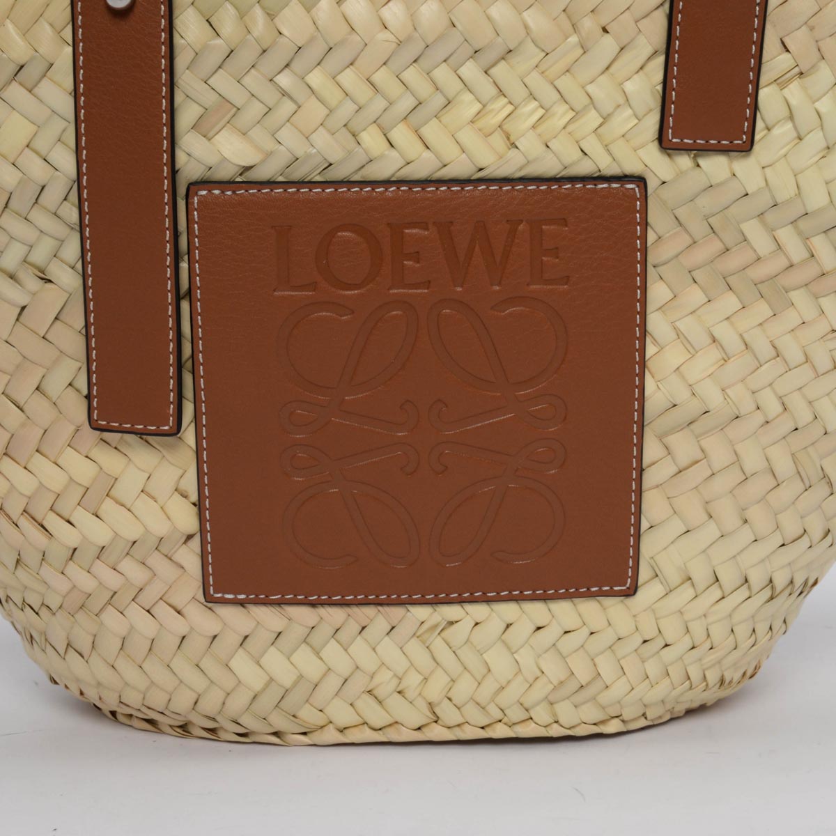 Loewe Tan Raffia Medium Basket Tote