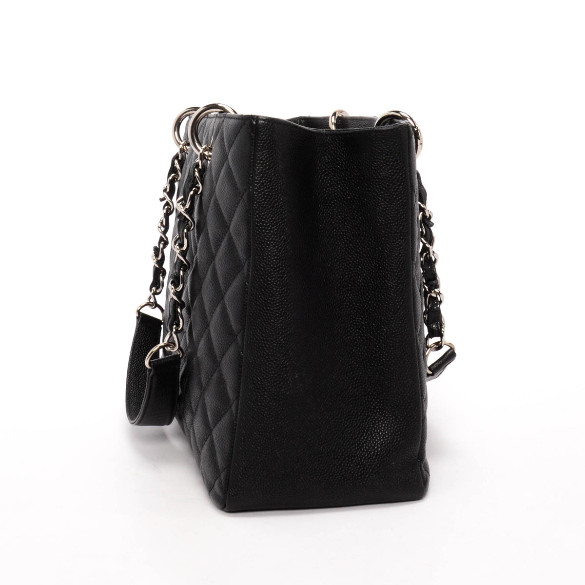 Chanel Black Quilted Caviar Grand Shopping Tote