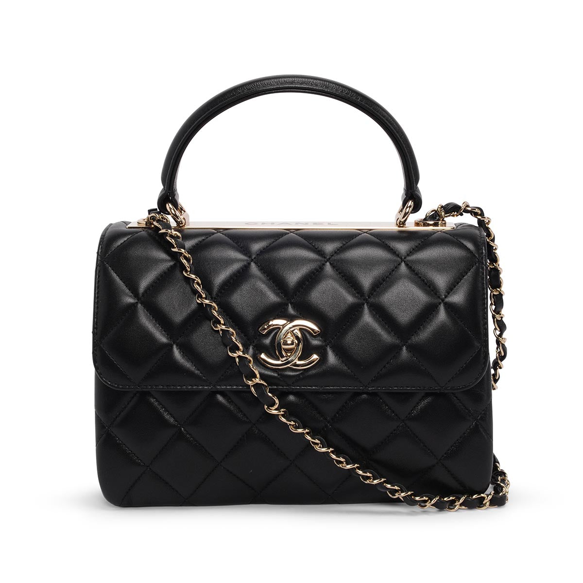 Chanel Black Quilted Lambskin Small Trendy CC Bag