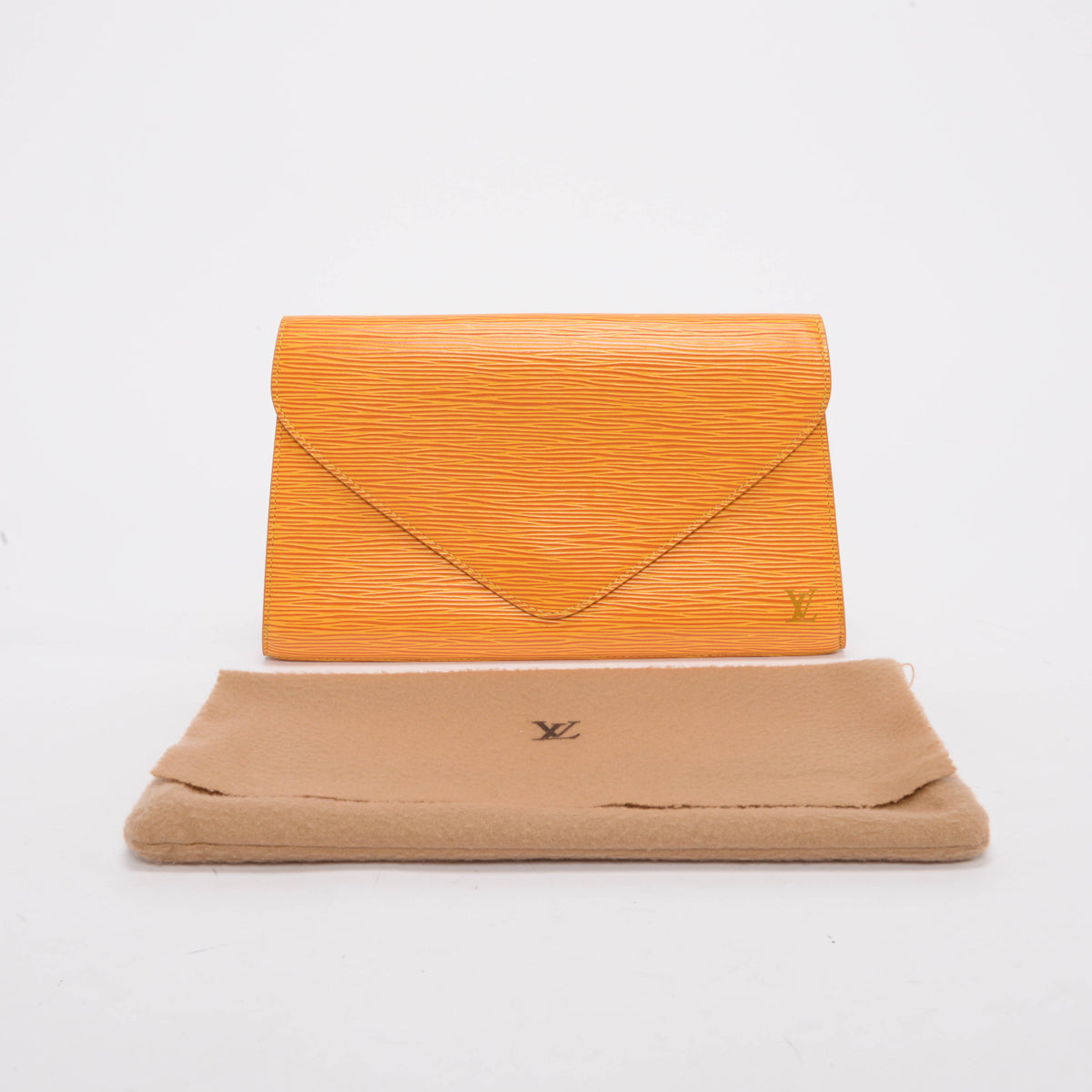 Louis Vuitton Yellow Epi Leather Art Deco Clutch