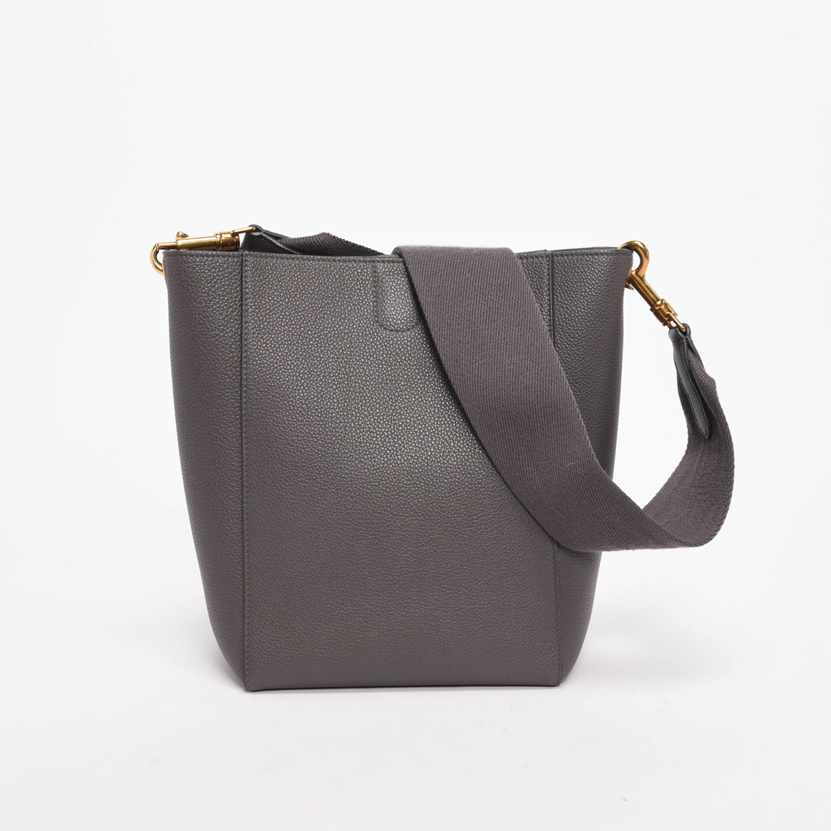 Celine Dark Grey Grained Calfskin Small Sangle Shoulder Bag