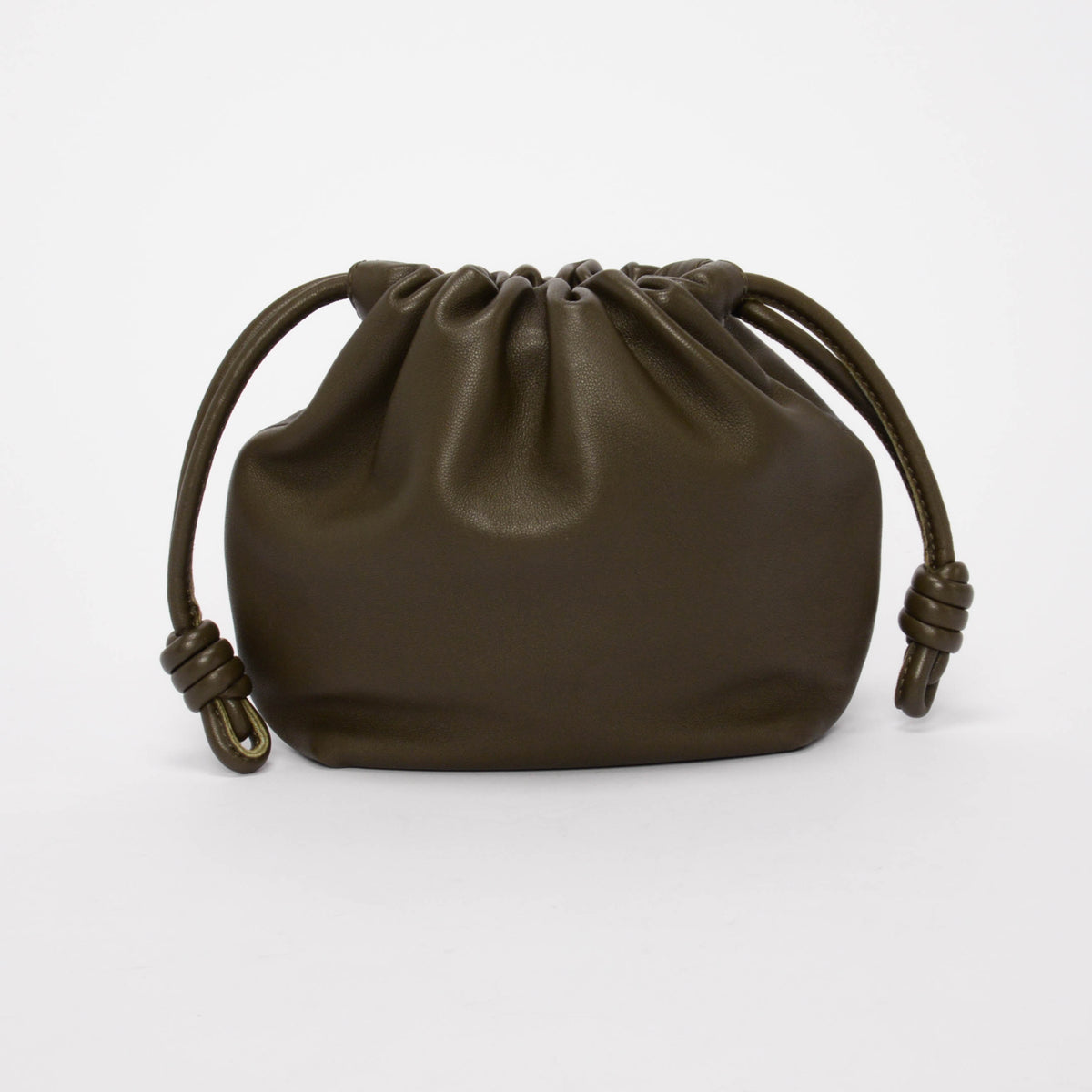 Loewe Khaki Lambskin Flamenco Purse