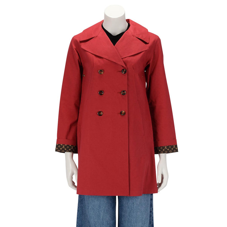Louis Vuitton Red Cotton Mackintosh Coat S