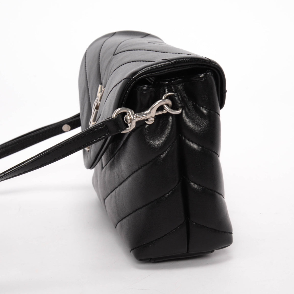 Saint Laurent Black Quilted Calfskin Toy Loulou Mini Bag