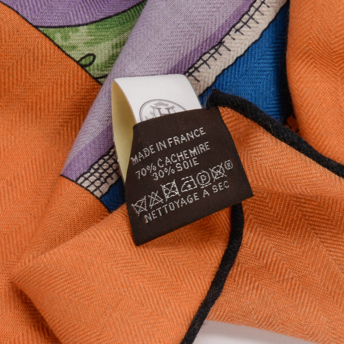 Hermes Brown Cashmere & Silk L'Instruction du Roy Shawl 140
